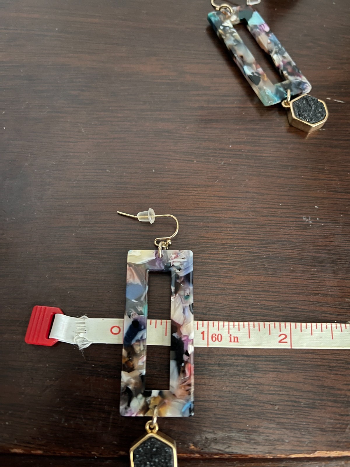 Rectangle Dangle Earrings Geometric Abstract Mult… - image 7