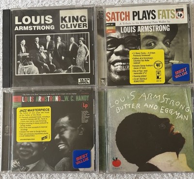 Set of 4 CDs. Louis Armstrong. King Oliver. Satch plays Fats Butter/Eggman Handy