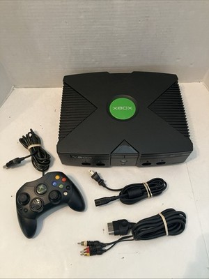 Microsoft Original Xbox Console Bundle Controller OEM AV Power Cords Tested  