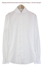 Suitsupply Men's Formal Shirt 39L/15 1/2L White Extra Slim Egyptian Cotton