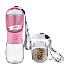 Dog Water Bottle with Food Container, Travel Puppy Water Bowl, Portable Pet D...