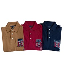 NWT Tommy Hilfiger Men's Regular Fit Stretch Pique Textured Monogram Polo Shirt
