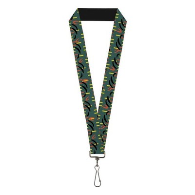 Buckle-Down Lanyard MCO Orlando International Airport Carpet Pattern