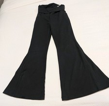 OFFLINE By Aerie Fold Over Hi-Rise OG Super Flare Pants Size Medium Short Black