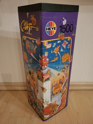 Heye Dreieckspuzzle 1995 Erotic City 3001 Incl. Poster 1500 Teile ein Teil fehlt
