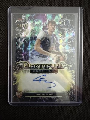 2025-26 Topps Finest Electrifying Signatures Cooper Flagg Black Geometric /25 RC
