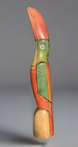 VTG 1980'S Costa Rica Souvenir Carved Wood Tropical Toucan Bird Statue Carving