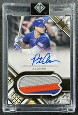 PETE ALONSO 2025 TOPPS TRANSCENDENT COLL #PCA-PA GAME-USED PATCH AUTO 17/25