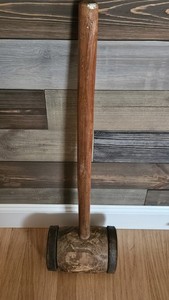 Vintage/Antique Wooden Strongman Circus Carnival Mallet Hammer 9 3/4 Lbs.
