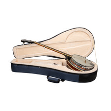 Crossrock 5-String Banjo Foam Case-Lightweight Blue Gig Bag for Resonator Banjos