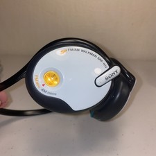 Sony Walkman S2 Sports SRF-H11 FM/AM Radio Headphones w/ Mega Bass Tested Works