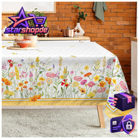 Tischdecke Polyester Rechteckig Blumen FrüHling 140 X 180 Cm Deko