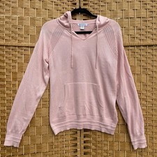 Athleta Evergreen Pullover Hoodie Sweater Pink Women's Small Petite 