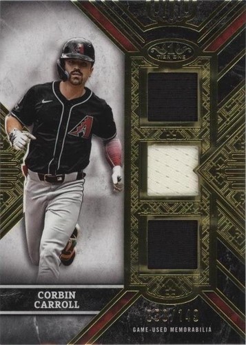 2025 Topps Tier One コービンキャロル 直筆サインカード 2025 Topps Tier One CORBIN CARROLL On Card Auto Autograph BLUE /49