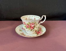 Royal Albert Flower of the Month Cup & Saucer - June