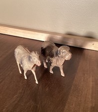 VINTAGE CELLULOID ANIMALS Sheepdog And Sheep