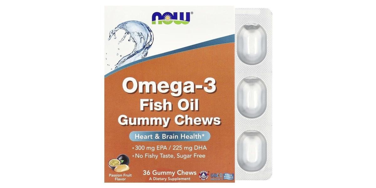 Now Foods Omega-3 Fish Oil Gummy Chews, Passion Fruit - Image 2