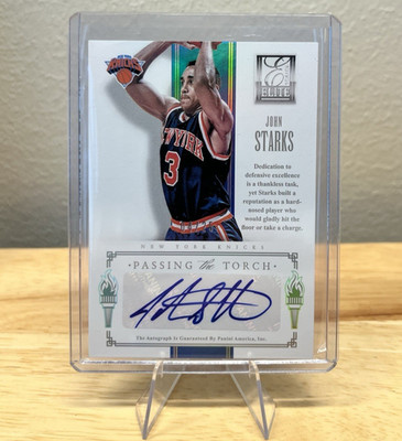JOHN STARKS IMAN SHUMPERT 2012-13 PANINI ELITE PASSING THE TORCH DUAL AUTO /25