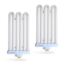 2-Pack FML65/65K 65W 6500K 4-Pin Fluorescent Light Bulb Replacement Triple