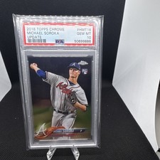 Topps 2018 Chrome Update Michael Soroka Rookie #HMT16 PSA 10 Atlanta Braves