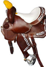 Horse Saddle Leather Barrel Racing Western Handmade Racer Equestrian Trail Tack