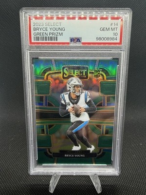 2023 Panini Select Bryce Young Green Prizm Concourse Level 1/5 PSA 10