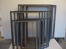 Bilderrahmen 30x40 - 50x60 blau grau gold Landhaus Holz Rahmen Leinwand