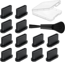 12PCS USB-C Dust Plugs Silicone Type C Port Covers for iPhone Samsung Xiaomi
