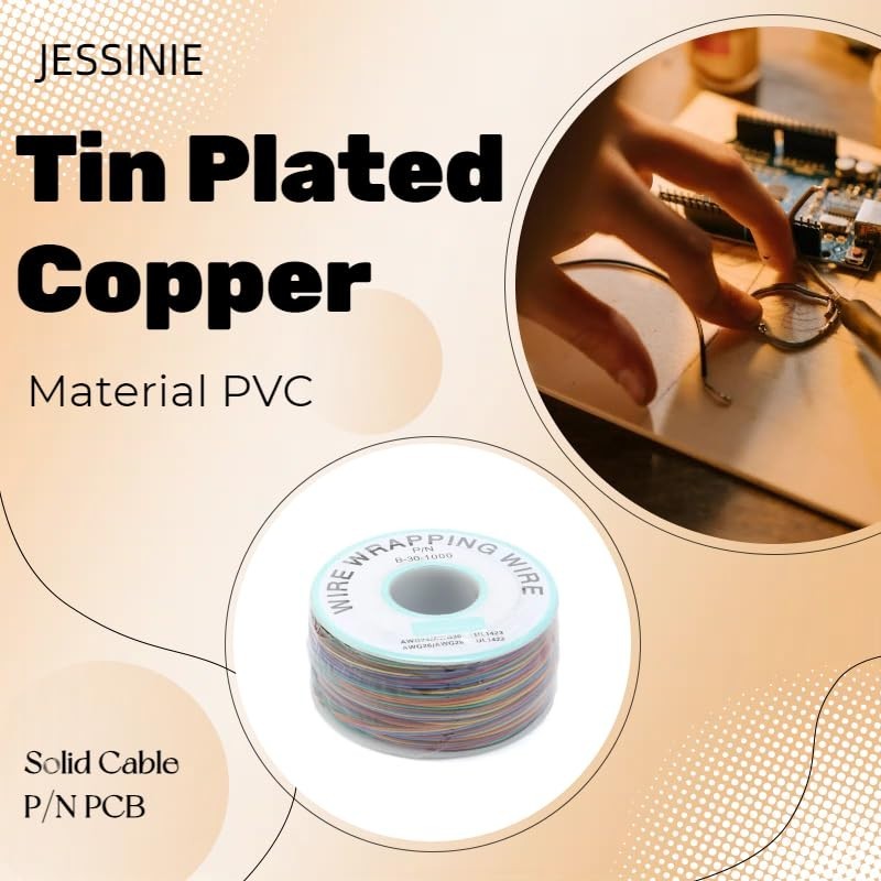 Versatile 8-Color 30 AWG Tinned Copper Cable – Ideal for PCB Wiring Projects