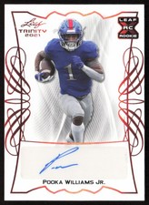 2021 Leaf Auto Pooka Williams Jr. #BA-PWJ Kansas Jayhawks