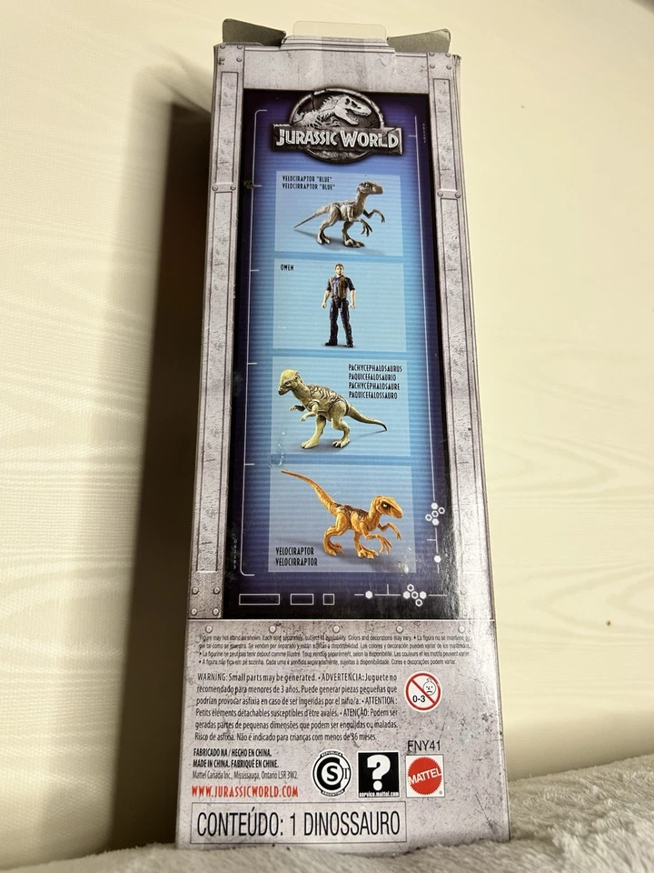 MATTEL~JURASSIC WORLD~VELOCIRAPTOR BLUE ACTION FIGURE~2018 NEW/BOX DINOSAUR - Image 4 of 4