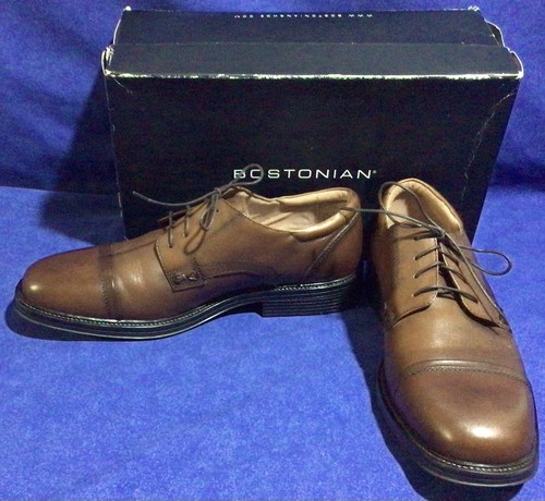 Antique Brown Leather Bostonian Oxford Shoes Sz 11 M Cap Toe NEW - Picture 5 of 8