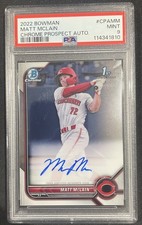 2022 Bowman Chrome 1st  Prospect Matt Mclain Auto PSA 9 Autograph