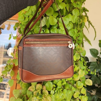 LOEWE ダークブラウン ショルダーバッグ Loewe 1990's Anagram Logo Embossed Leather Camera Crossbody Purse