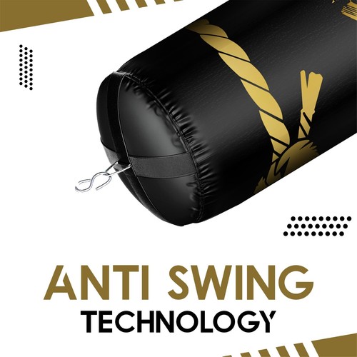 Punch Bag 4ft/5ft Filled Heavy Duty MMA Kickboxing Punching Bag Martial Arts Set - Picture 17 of 19