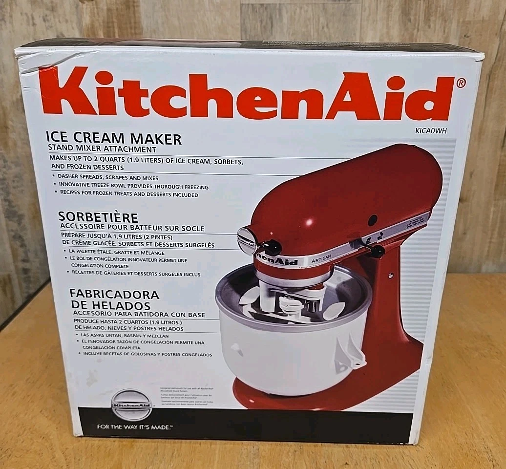 KitchenAid KICA0WH Ice Cream Maker Attachment New In Opened Box
Opens in a new window or tab