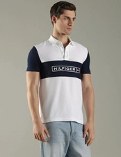 Tommy Hilfiger Men's Regular Fit Wicking Pique Polo Shirt Blue size M-L