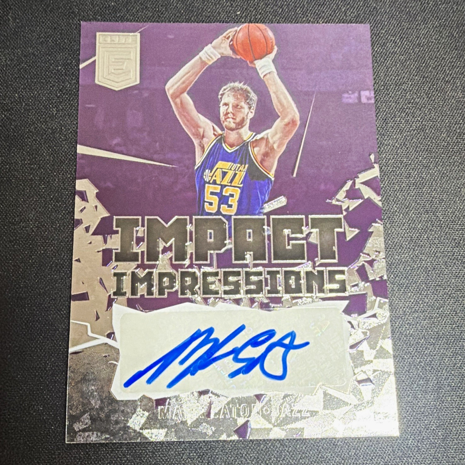 Panini 2021-22 Donruss Elite Impact Impressions Mark Eaton Jazz Auto II-MEA