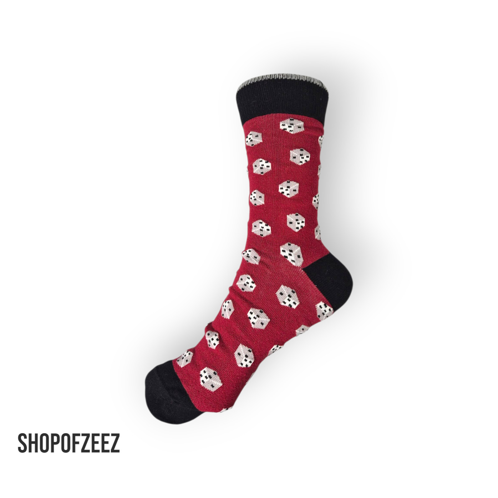 Calcetines con motivo de dados y cartas - Divertidos calcetines de casino para hombre - Regalo