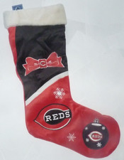 NEW MLB Cincinnati Reds Baseball Holiday Christmas Stocking 24