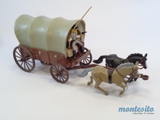 BRITAINS DEETAIL DSG ACW CONFEDERATE CSA COVERED WAGON w/ 2 FIGURES HORSES