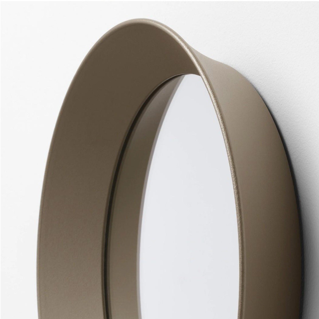 ikea langesund イケア　ウォールミラー　鏡　イエロー　廃盤品 Ikea Langesund Round Wall Mounted Mirror 9 7/8