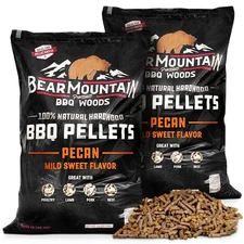 Bear Mountain BBQ Natural Hardwood Pecan Sweet Flavor Pellets, 20lbs (2 Pack)