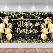 Happy Birthday Party Backdrops Cloth Photography Backgrounds Birthday Banner ...
