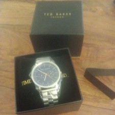 Image of Ted Baker Brit TE10031496 Blue Dial Multi-Function. Stainless Steel Strap Watch