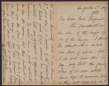 HARRIET STANWOOD BLAINE - AUTOGRAPH LETTER SIGNED 08/27/1888