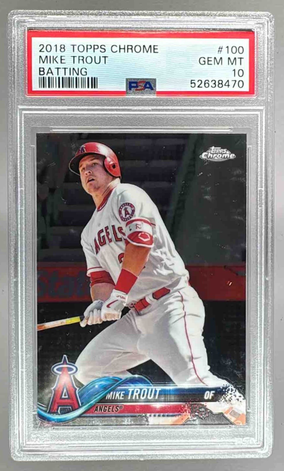 52638470 Mike Trout 2018 Topps Chrome #100 PSA 10