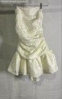 Peppermayo White Ray of Light Mini Dress Strapless Ruched Lace Up Sz 8 NWT — photo 1