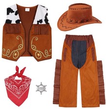 Western Cowboy Sheriff Halloween Costume Kids size Large woody Brand New