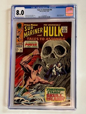 Tales to Astonish #96 CGC 8.0 1967 Sub-Mariner Skull Island Key High Grade